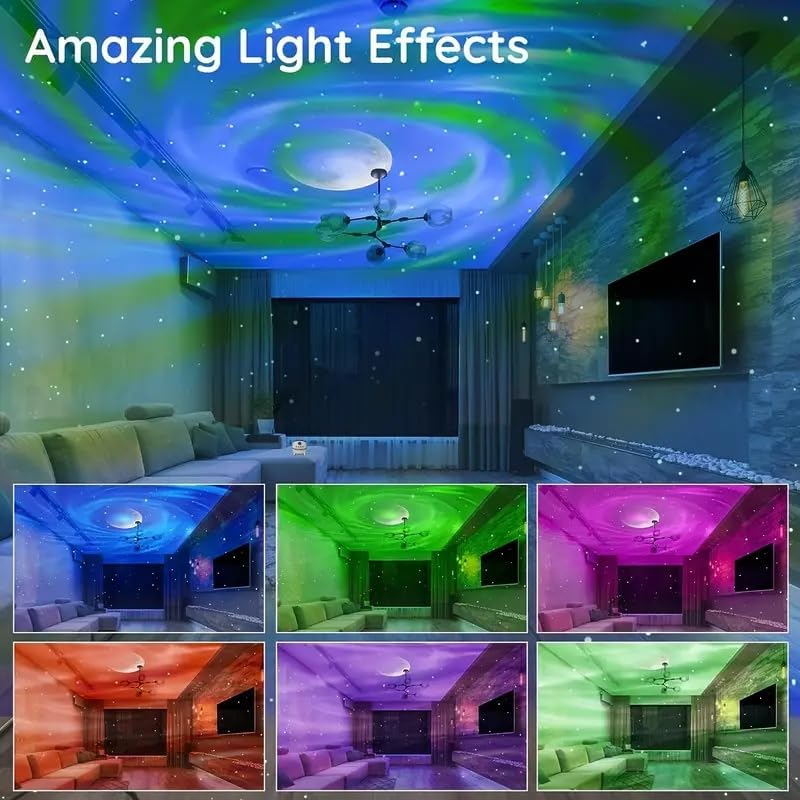 Lámpara Proyector Galaxia De Luz Led Con Bocina Bluetooth
