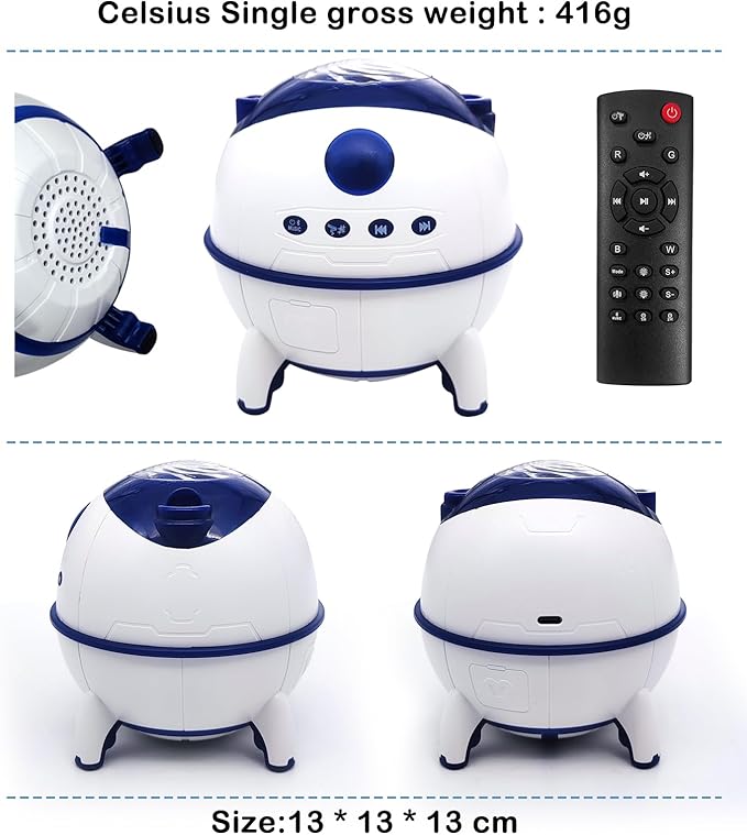 Lámpara Proyector Galaxia De Luz Led Con Bocina Bluetooth