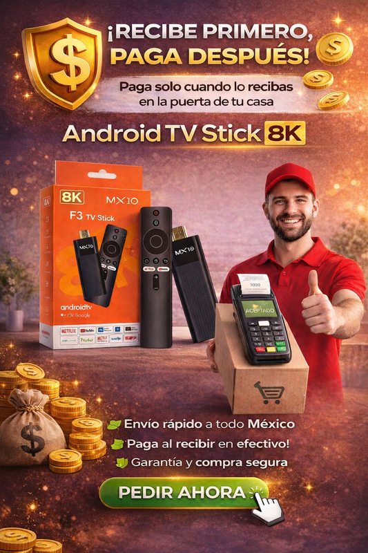 Android TV Stick Android 8K Dispositivo streamer