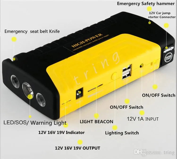 Arrancador de Emergencia portátil y power bank