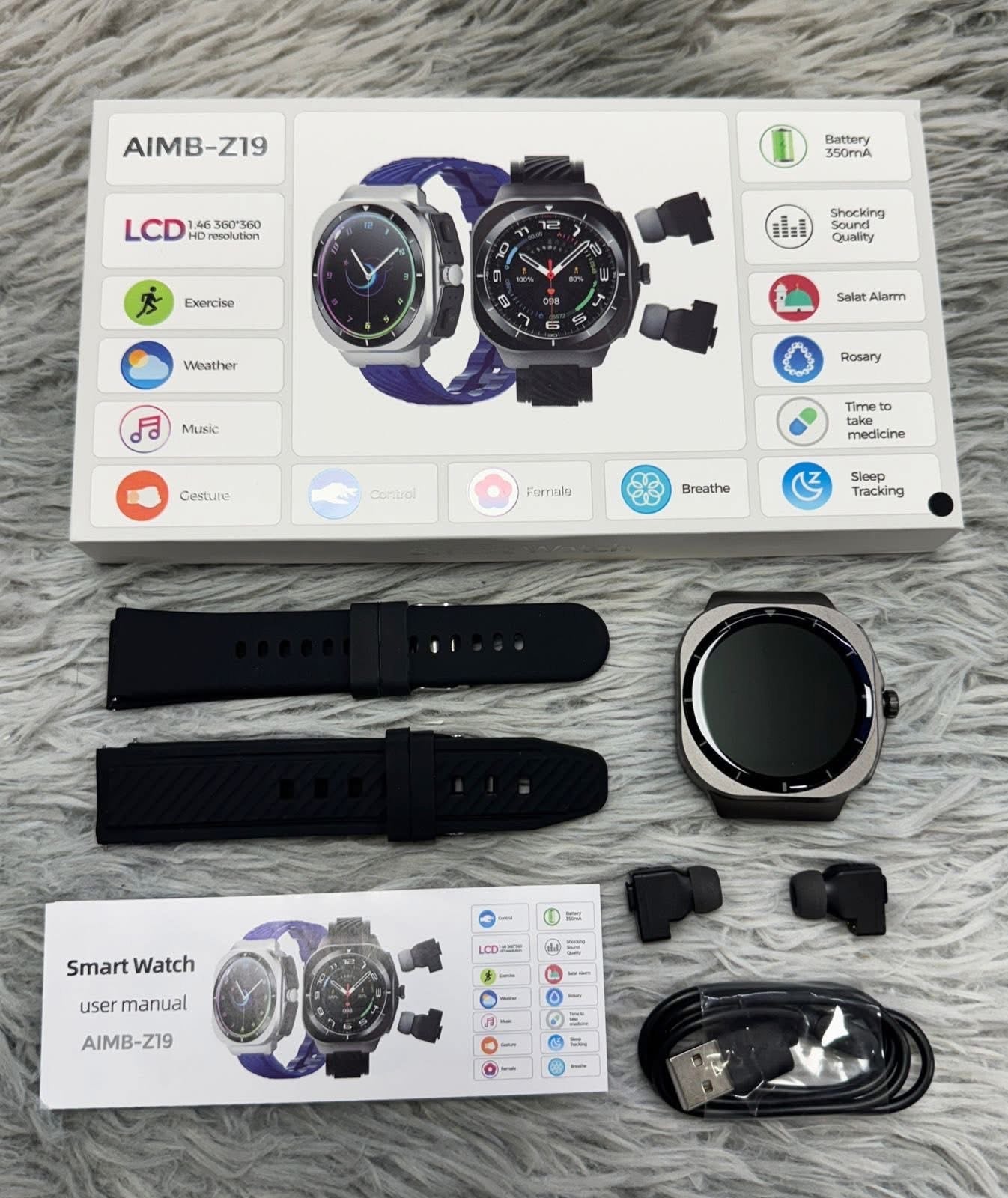 Smart Watch Z19 con auriculares TWS Bluetooth