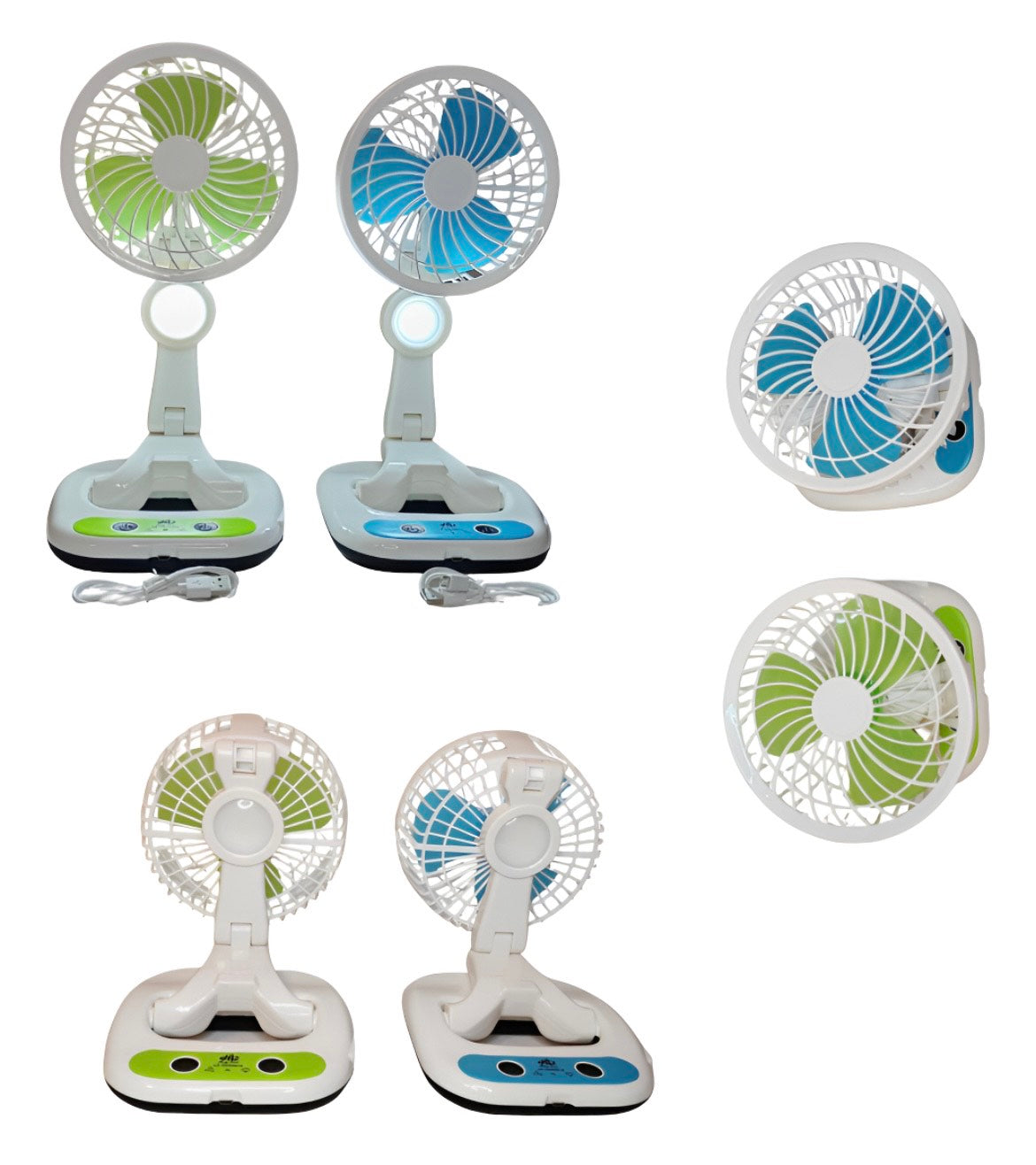 Mini ventilador recargable plegable con iluminacion