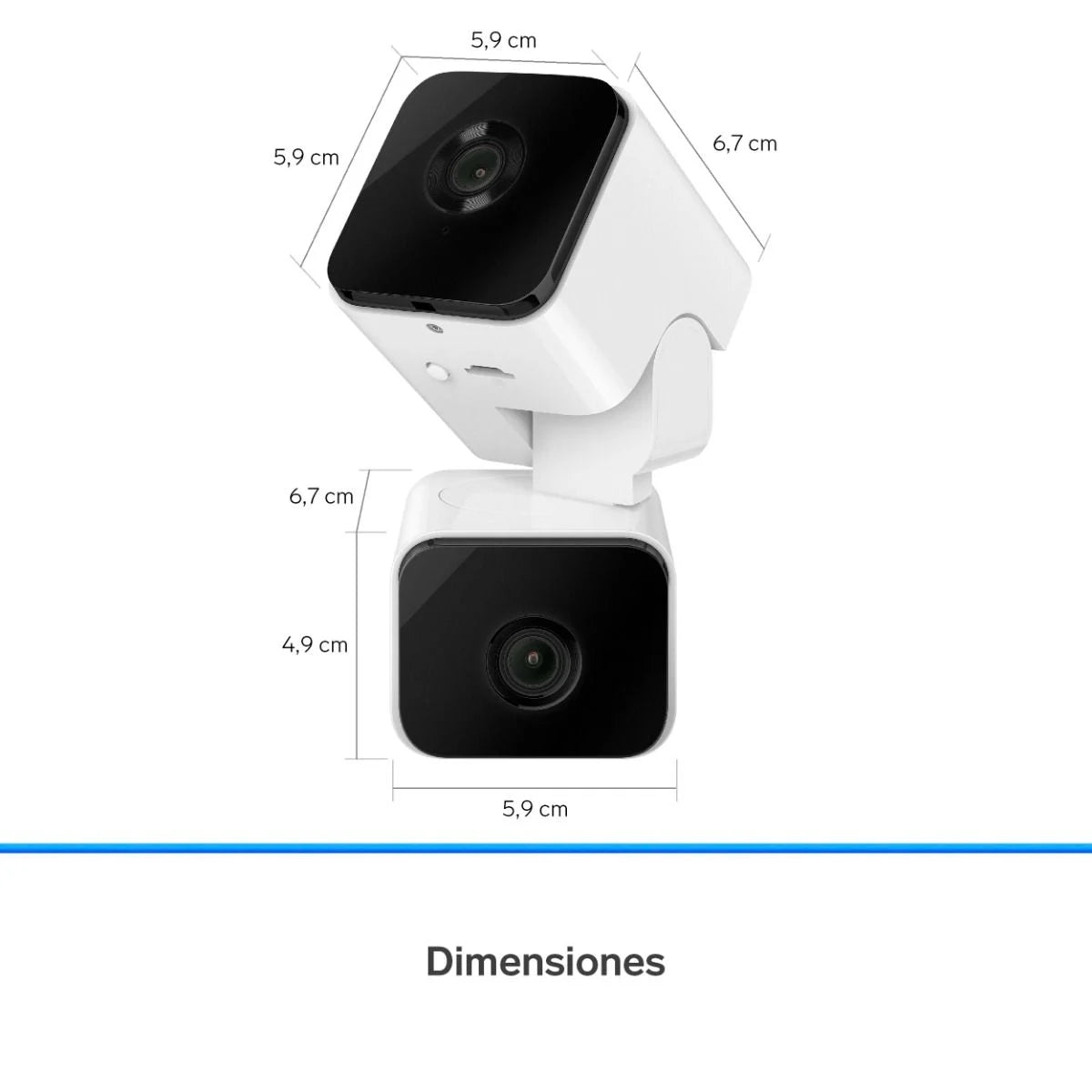 Cámara de seguridad Wi-Fi de doble lente robotizada y memoria SD 64G