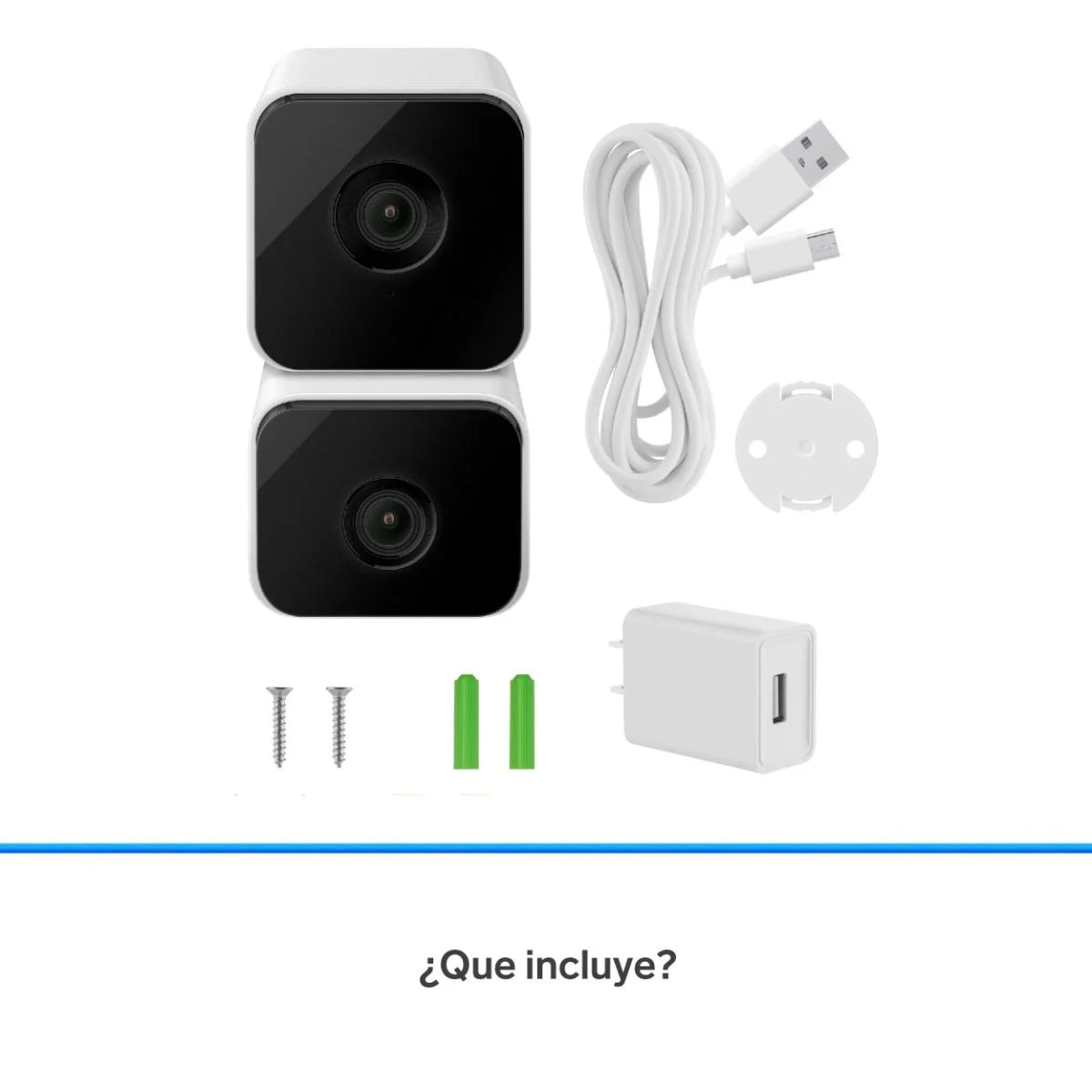Cámara de seguridad Wi-Fi de doble lente robotizada y memoria SD 64G