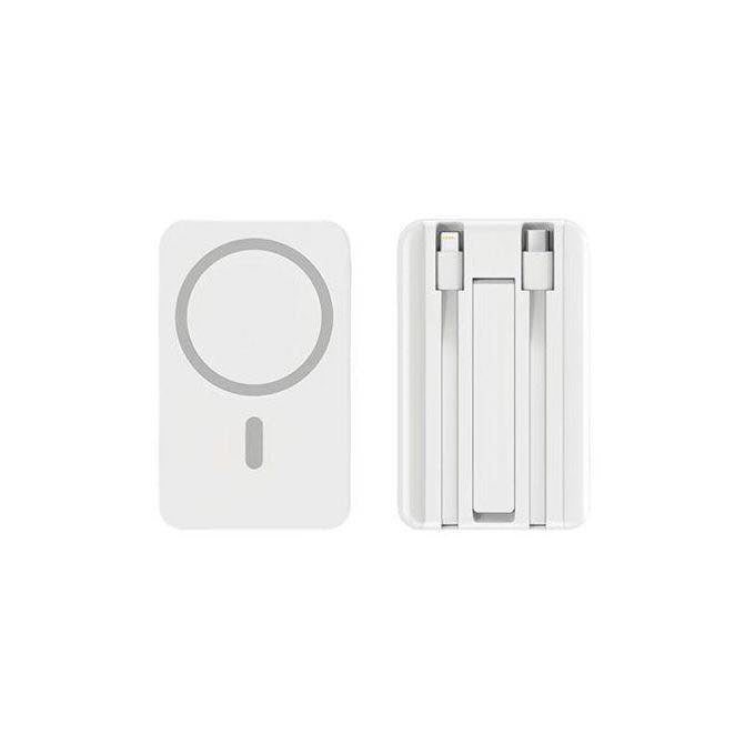 Power Bank MagSafe Inalámbrico 20,000 mAh con Cables Integrados (Lightning y USB-C)