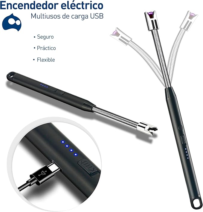 Encendedor Eléctrico Recargable Portátil USB