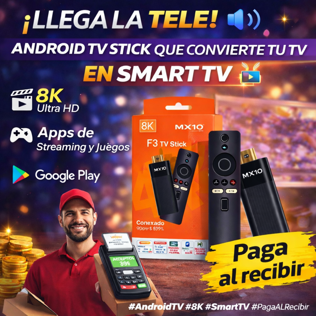 Android TV Stick Android 8K Dispositivo streamer