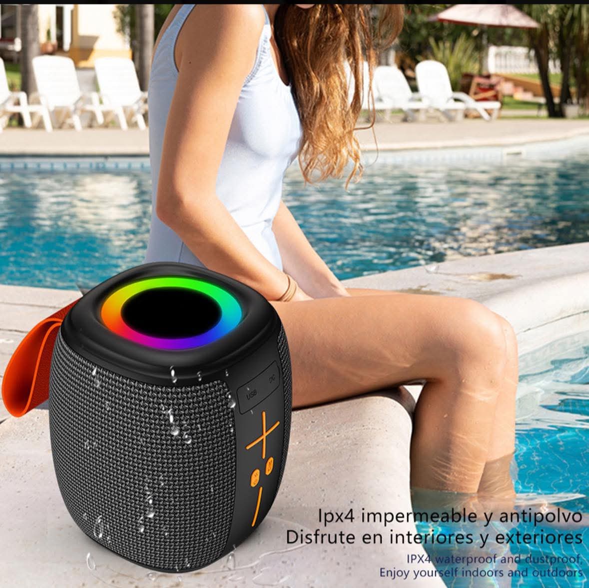 🔊 Bocina Bluetooth Nebro WG-086 – Sonido Potente con Estilo