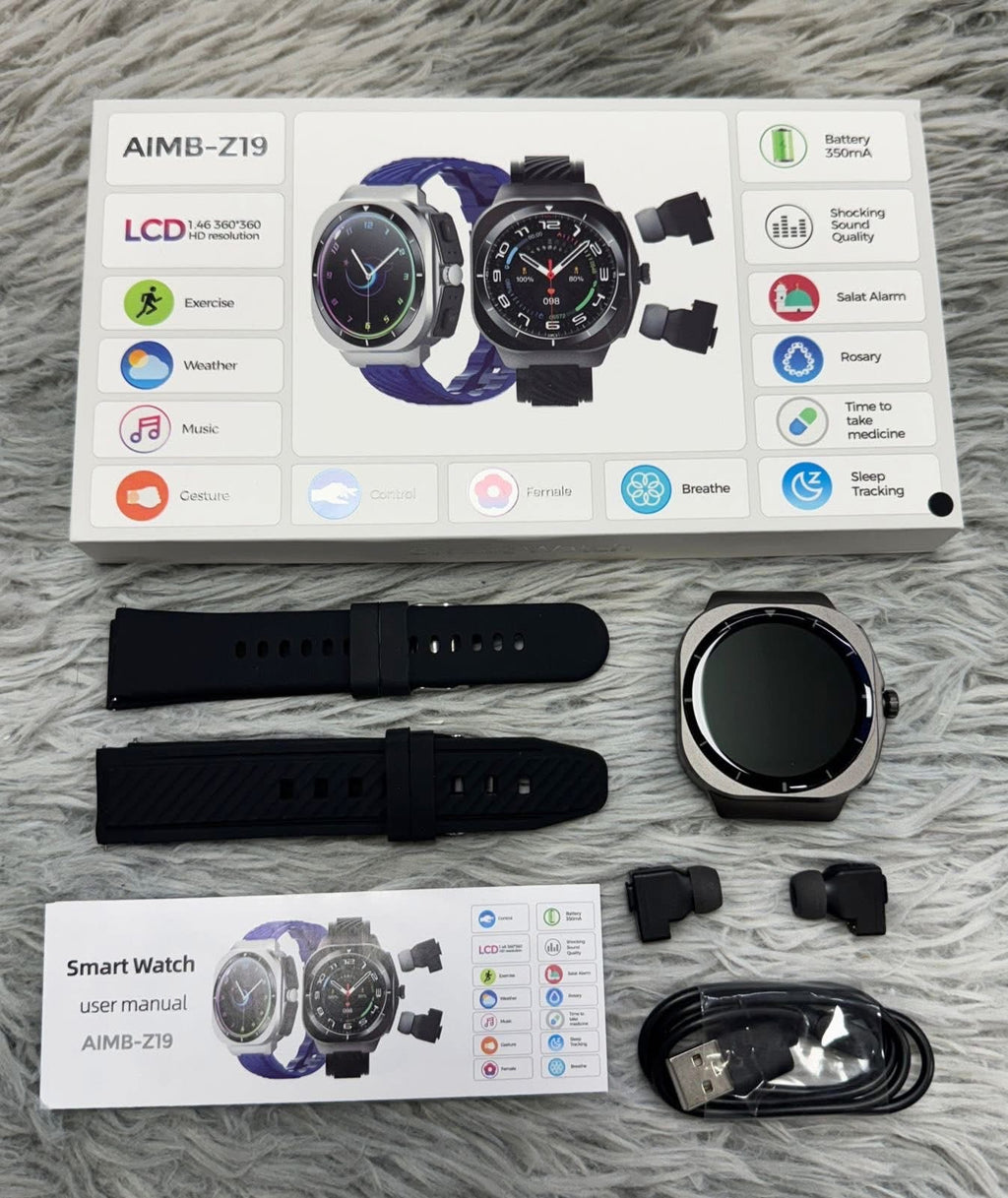 Smart Watch Z19 con auriculares TWS Bluetooth