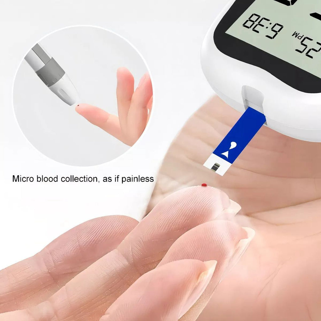 Glucómetro Digital Medidor De Glucosa 50 Tiras Y 50 Lancetas 🩸